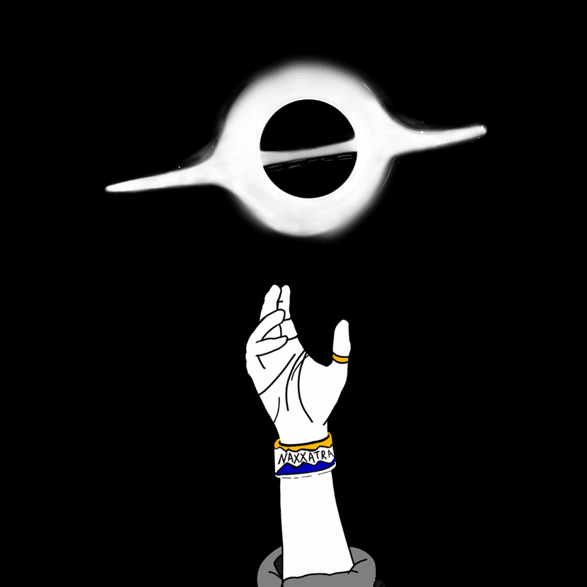 image of hand reaching for the planet Saturn